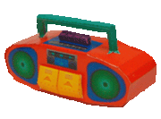Máy cassette màu sắc phong cách retro